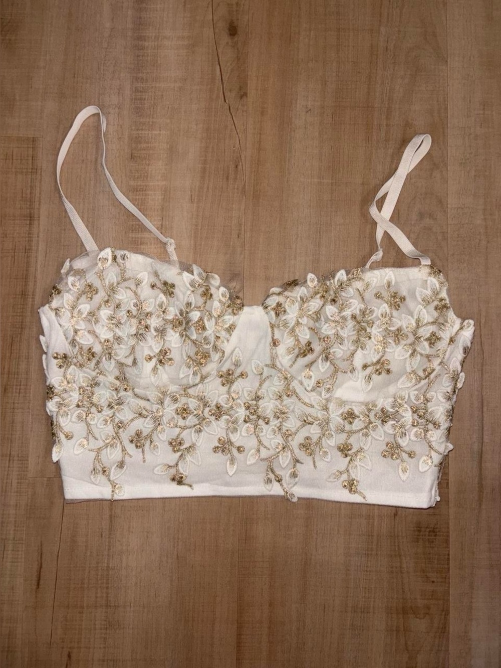 Floral Embroidered Crop Top
